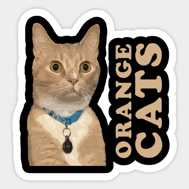 One Brain Cell - Orange Cat Sticker by RS